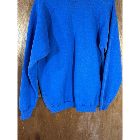 Vintage Cardinals‎ Birds Winter Christmas Nature Crewneck Sweater XL USA Blue - Picture 8 of 9